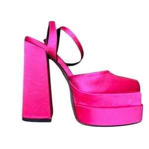 Pink platform heels